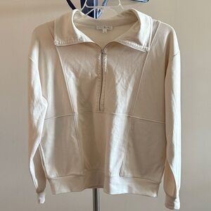 Cream Half-Zip Sweater